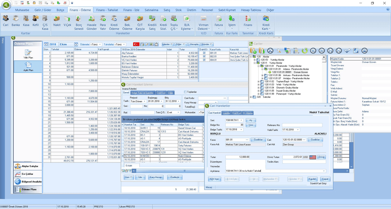 Likom Gusto ERP Yazılımı Ekran Görüntüleri