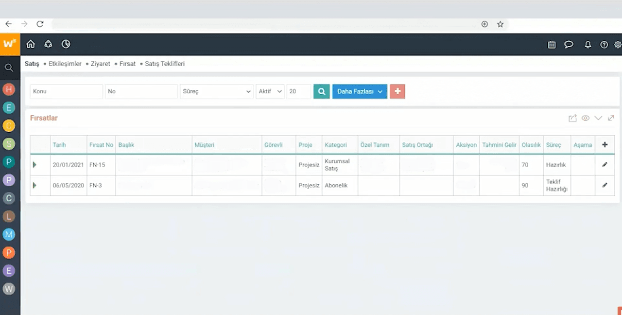 Catalyst CRM Yazılımı Ekran Görüntüleri