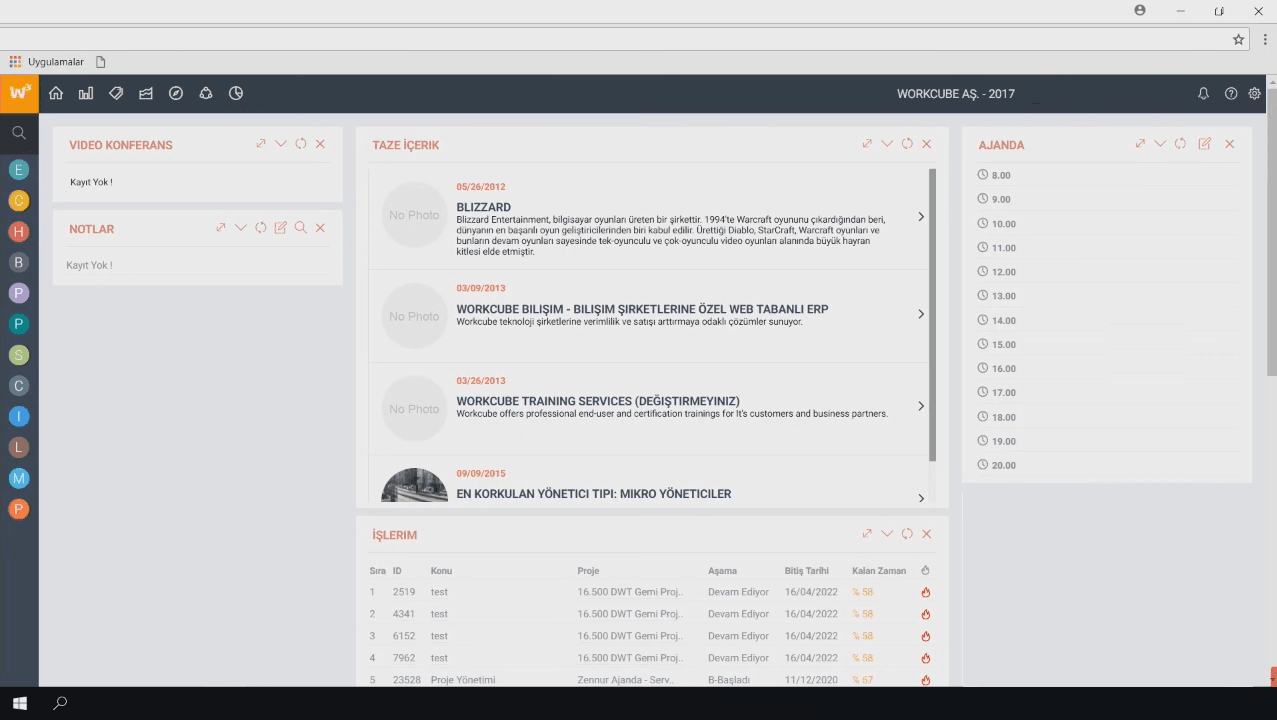 Workcube  e-Devlet Yazılımı Ekran Görüntüleri