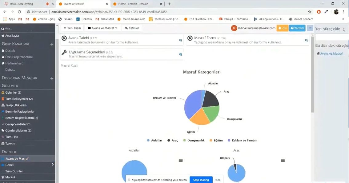 Emakin BPMS Yazılımı Ekran Görüntüleri