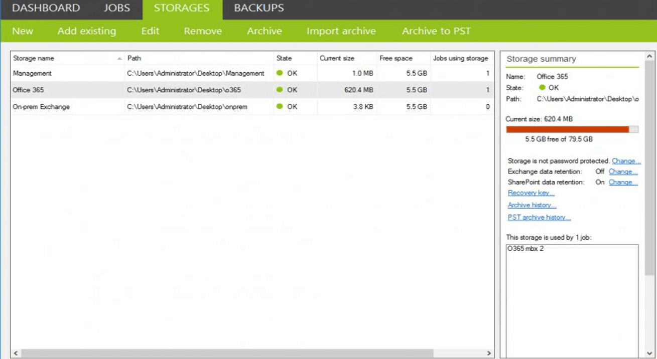 Code Two Backup For Exchange Yazılımı Ekran Görüntüleri