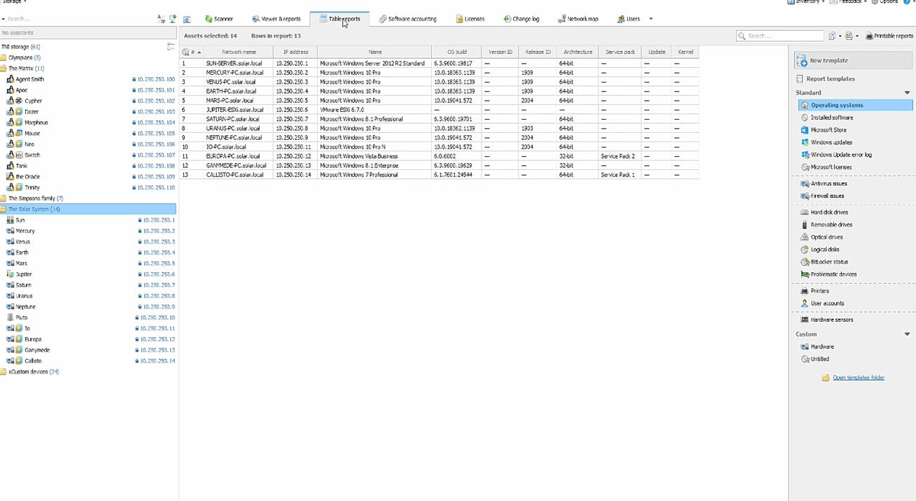 Total Network Inventory Yazılımı Ekran Görüntüleri